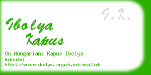 ibolya kapus business card